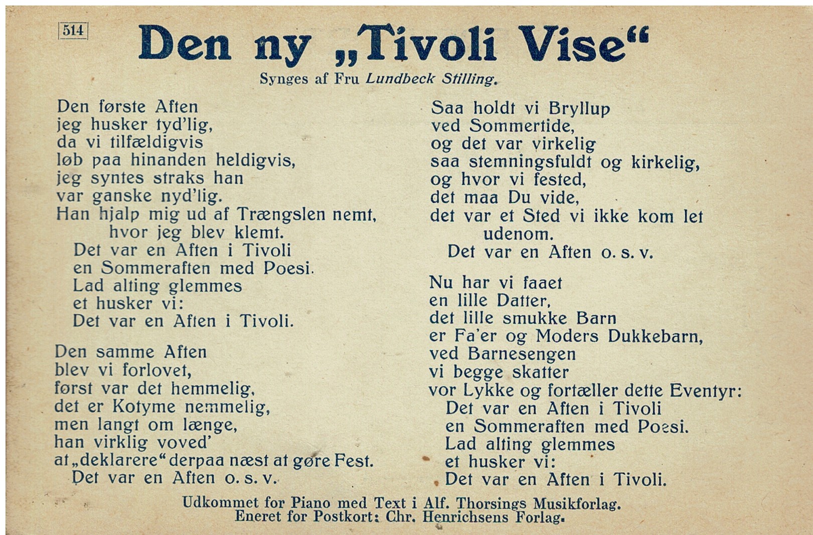 Den ny "Tivoli Vise"